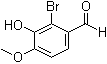 structure of CAS# 2973-58-2, 2-Bromoisovanillin;2-Bromo-3-hydroxy-p-anisaldehyde; Bromovanin; NSC 12212; NSC 139143