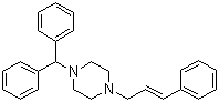 structure of CAS# 298-57-7, Stugeron;Cinnarizine; 1-(Diphenylmethyl)-4-(3-phenyl-2-propenyl)-piperazine