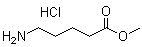 structure of CAS# 29840-56-0, 5-Aminopentanoic acid methyl ester hydrochloride;Methyl 5-aminopentanoate hydrochloride; Methyl 5-aminovalerate hydrochloride; delta-Aminovaleric acid methyl ester hydrochloride