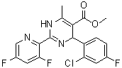结构式 CAS# 298708-79-9, 4-(2-氯-4-氟苯基)-2-(3,5-二氟-2-吡啶基)-1,4-二氢-6-甲基-5-嘧啶羧酸甲酯