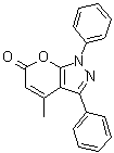 结构式 CAS# 30020-86-1, 4-甲基-1,3-二苯基吡喃并[2,3-c]吡唑-6(1H)-酮
