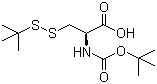 结构式 CAS# 30044-61-2, N-叔丁氧羰基-S-叔丁巯基-L-半胱氨酸