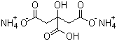 结构式 CAS# 3012-65-5, 柠檬酸氢二铵