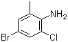 structure of CAS# 30273-42-8, 4-Bromo-2-chloro-6-methylaniline