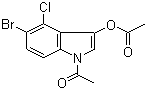 1-Acetyl-5-bromo-4-chloro-1H-indol-3-yl acetate molecular structure (CAS 3030-06-6)