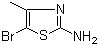 structure of CAS# 3034-57-9, 2-Amino-5-bromo-4-methylthiazole;2-Amino-5-bromo-4-methyl-1,3-thiazole