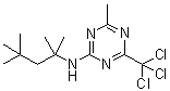 4-甲基-N-(1,1,3,3-四甲基丁基)-6-(三氯甲基)-1,3,5-三嗪-2-胺分子结构 (CAS 30357-42-7)