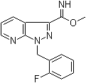 结构式 CAS# 304874-06-4, 1-[(2-氟苯基)甲基]-1H-吡唑并[3,4-b]吡啶-3-甲亚氨酸甲酯