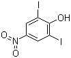 结构式 CAS# 305-85-1, 2,6-二碘-4-硝基苯酚