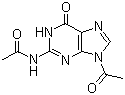 结构式 CAS# 3056-33-5, N,9-二乙酰鸟嘌呤; N2,9-二乙酰鸟嘌呤