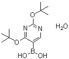 结构式 CAS# 306935-93-3, [2,4-二(叔丁氧基)-5-嘧啶基]硼酸一水合物