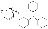 [(1,2,3-eta)-2-Butenyl]chloro(tricyclohexylphosphine)palladium molecular structure (CAS 307494-95-7)
