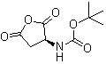 structure of CAS# 30750-74-4, N-tert-Butoxycarbonyl-L-aspartic anhydride;N-[(3S)-Tetrahydro-2,5-dioxo-3-furanyl]-carbamic acid 1,1-dimethylethyl ester