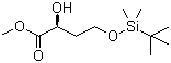 structure of CAS# 307532-01-0, Methyl (S)-(-)-4-(tert-butyldimethylsilyloxy)-2-hydroxybutanoate
