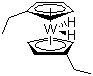 structure of CAS# 308847-90-7, Bis(ethylcyclopentadienyl)tungsten(IV) dihydride