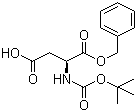structure of CAS# 30925-18-9, Boc-L-aspartic acid 1-benzyl ester;N-tert-Butoxycarbonyl-L-aspartic acid 1-benzyl ester