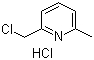 structure of CAS# 3099-30-7, 2-(Chloromethyl)-6-methylpyridine hydrochloride;6-Chloromethyl-2-methylpyridinium chloride; 2-Methyl-6-chloromethylpyridine hydrochloride; 6-Chloromethyl-2-methylpyridinium chloride