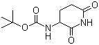 结构式 CAS# 31140-42-8, 3-N-叔丁氧羰基氨基-2,6-二氧代哌啶