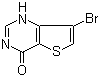 结构式 CAS# 31169-25-2, 7-溴噻吩并[3,2-d]嘧啶-4(3H)-酮