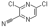 structure of CAS# 313339-92-3, 3,5-Dichloropyrazinecarbonitrile;3,5-Dichloro-2-pyrazinecarbonitrile