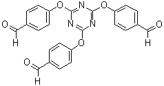 结构式 CAS# 3140-75-8, 2,4,6-三(4-甲酰基苯氧基)-1,3,5-三嗪