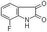 structure of CAS# 317-20-4, 7-Fluoroisatin;7-Fluoroindole-1H-2,3-dione; 7-Fluoro-2,3-indolinedione