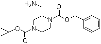 structure of CAS# 317365-34-7, 1-(Benzyloxycarbonyl)-2-(aminomethyl)-4-(tert-butoxycarbonyl)piperazine