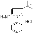结构式 CAS# 317806-86-3, 3-叔丁基-1-(4-甲基苯基)-1H-吡唑-5-胺盐酸盐