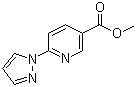 structure of CAS# 321533-62-4, Methyl 6-(1H-pyrazol-1-yl)pyridine-3-carboxylate;Methyl 6-(1H-pyrazol-1-yl)nicotinate