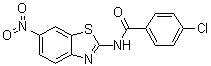 4-Chloro-N-(6-nitro-2-benzothiazolyl)benzamide molecular structure (CAS 321943-75-3)