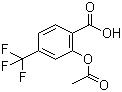 结构式 CAS# 322-79-2, 三氟醋柳酸; 2-乙酰氧基-4-三氟甲基苯甲酸