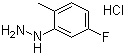 5-Fluoro-2-methylphenylhydrazine hydrochloride molecular structure (CAS 325-50-8)