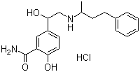 structure of CAS# 32780-64-6, Labetalol hydrochloride;2-Hydroxy-5-[1-hydroxy-2-[(1-methyl-3-phenylpropyl)amino]ethyl]benzamide hydrochloride