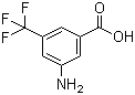 结构式 CAS# 328-68-7, 3-氨基-5-三氟甲基苯甲酸