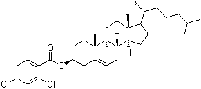 结构式 CAS# 32832-01-2, 胆甾烯基 2,4-二氯苯甲酸酯