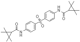 structure of CAS# 329059-55-4, N,N'-(Sulfonyldi-4,1-phenylene)bis[2,2,3,3-tetramethylcyclopropanecarboxamide;BRD 7116