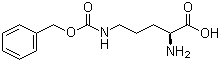 结构式 CAS# 3304-51-6, N'-Cbz-L-鸟氨酸; N'-苄氧羰基-L-鸟氨酸