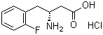 结构式 CAS# 331763-62-3, (R)-3-氨基-4-(2-氟苯基)丁酸盐酸盐