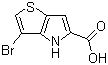结构式 CAS# 332099-36-2, 3-溴-4H-噻吩并[3,2-b]吡咯-5-羧酸