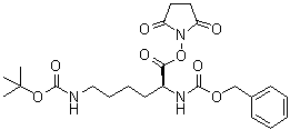 N-(alpha)-Benzyloxycarbonyl-N-(epsilon)-tert-butoxycarbonyl-L-lysine succinimido ester molecular structure (CAS 3338-34-9)