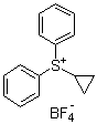 structure of CAS# 33462-81-6, Cyclopropyldiphenylsulfonium tetrafluoroborate;Cyclopropyldiphenylsulfonium fluoborate