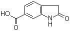 结构式 CAS# 334952-09-9, 2-吲哚酮-6-羧酸; 6-羧基吲哚-2-酮