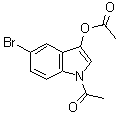 structure of CAS# 33588-54-4, 1-Acetyl-5-bromo-1H-indol-3-ol acetate (ester)