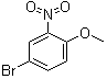 structure of CAS# 33696-00-3, 3-Bromo-6-methoxynitrobenzene;4-Bromo-1-(methyloxy)-2-nitrobenzene; 4-Bromo-1-methoxy-2-nitrobenzene; 4-Bromo-2-nitroanisole