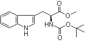 结构式 CAS# 33900-28-6, N-[叔丁氧羰基]-L-色氨酸甲酯
