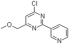 结构式 CAS# 339279-00-4, 4-氯-6-(甲氧基甲基)-2-(3-吡啶基)嘧啶