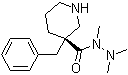 structure of CAS# 339539-84-3, (3R)-3-(Phenylmethyl)-3-piperidinecarboxylic acid trimethylhydrazide