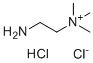 structure of CAS# 3399-67-5, 2-Amino-N,N,N-trimethyl-ethanaminium chloride hydrochloride (1:1:1);Cholamine chloride hydrochloride