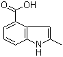 structure of CAS# 34058-50-9, 2-Methyl-1H-indole-4-carboxylic acid