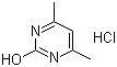 structure of CAS# 34289-60-6, 4,6-Dimethyl-2-hydroxypyrimidine hydrochloride;2-Hydroxy-4,6-dimethylpyrimidine hydrochloride